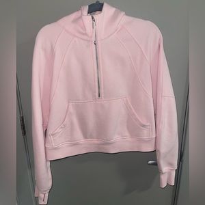 Lululemon Strawberry Milkshake Scuba Oversize Half-Zip Hoodie M/L